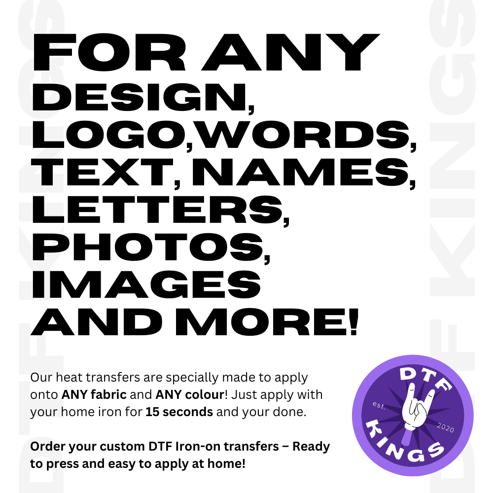 custom DTF iron on heat transfers DTF transfers NZ iron on transfers