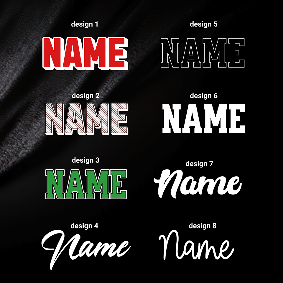 name transfers, iron on name transfers, dtf label transfers, name transfers nz